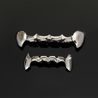 Grillz unisexe en cuivre doré style dent de vampire, modèle Xuanlian 4534, tendance Europe-Amérique, hip-hop, Halloween, style géométrique, à succès