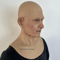 Masques humains réalistes en silicone souple faits à la main en gros, masques pour hommes âgés, élastiques, respirants, réutilisables, pour cosplay, Halloween
