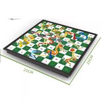 Permainan Catur Lipat Magnetik Portabel Plastik Grosir 25 cm Set Papan Permainan Ular Tangga untuk Anak-anak Edukatif