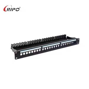 Panel de Conexiones Cat5e de 24 Puertos Sin Blindaje, con Puertos Chapados en Oro para Ethernet, Duradero - Product Image 6