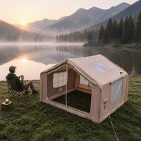 Tente de camping familiale gonflable, portable, de luxe, de haute qualité, facile à installer, prête à être expédiée, pliable, garantie de 3 ans