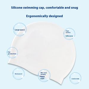 <span class=keywords><strong>Bonnet</strong></span> <span class=keywords><strong>de</strong></span> <span class=keywords><strong>bain</strong></span> en silicone uni pour adultes, imperméable, avec logo personnalisé pour hommes et femmes, vente en gros pour fabricants, 369 JW-1247 - Product Image 3