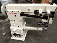 Machine à coudre d'occasion Jinlun CS-8713 monoaiguille à tube d'alimentation unifié interlock pour la couture industrielle de chaussures et de sacs
