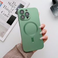 Coque Magnétique de Luxe à Peinture Métallisée avec Protection d'Objectif pour iPhone 11 12 13 14 15 16 17 Pro Max