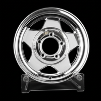 Jantes en alliage forgé style rétro 5 branches, finition argent poli, 17, 18, 20 pouces, 5x127, 5x114.3, compatibles Wrangler, Bronco, Defender