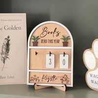 Cadeau populaire pour lecteurs : Afficheur de lecture en bois personnalisé pour la décoration de bibliothèque, pour livres lus cette année