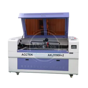 ACCTEK mixed cutting co2 laser machine AKJ1390H-2 with 6332M Ruida controller