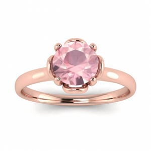 แหวนเงินแท้ 925 ประดับโรสควอตซ์ คุณภาพสูง ขัดเงา สำหรับงานปาร์ตี้และงานหมั้น ชุดเครื่องประดับชั้นดี - Product Image 1