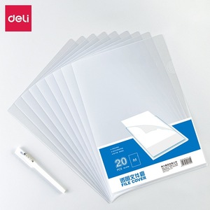 Deli Transparent File Cover A4 PP <b>Punched</b> Pocket Office Document Storage <b>Bag</b> Stationery - Product Image 1