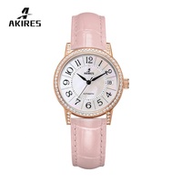 Montre mécanique à cadran en nacre 5ATM Montre en diamant de mode étanche pour dame