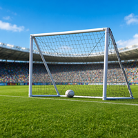 But de football gonflable commercial 7x5 pieds blanc pliable en bâche PVC écologique durable pour entraînement, événement, fête, parc