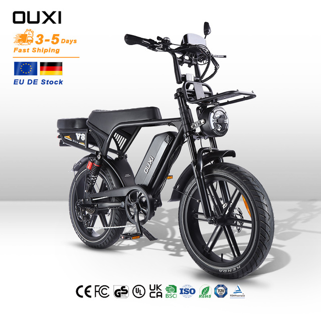OUXI V8 Fat Tires 48v E Bicycles New Model V8 Electric Bike 1000w 750w Electric Bicycle European Warehouse