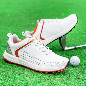 <span class=keywords><strong>Zapatos</strong></span> de <span class=keywords><strong>golf</strong></span> de cuero de microfibra del nuevo estilo al por mayor <span class=keywords><strong>zapatos</strong></span> de <span class=keywords><strong>golf</strong></span> antideslizantes del cordón de la rotación para los hombres - Product Image 2