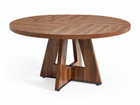 Table à manger ronde, table à manger de 47 pouces avec base en bois, tables de cuisine circulaires pour cuisine, salon (table uniquement)