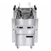 Cuiseur à nouilles automatique à 6 paniers, bouilloire à pâtes commerciale en acier inoxydable avec barre de levage, machine à faire bouillir pour cuisine de restaurant