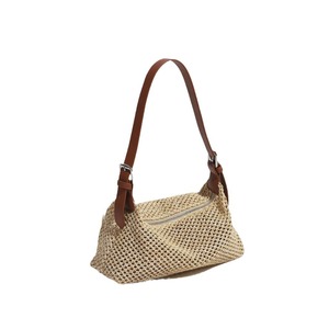 Sac bandoulière rétro tressé pour femme, style décontracté, avec fermeture éclair, idéal pour l'été et les vacances, en paille Tanjing - Product Image 5