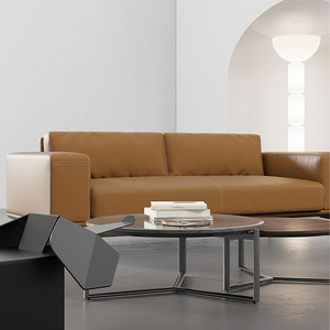 Muebles Comerciales para Oficina en Casa, Recepción de Empresa, Área de Espera, Conjunto de Muebles de Cuero para Descanso, Opcional en PU, Estilo Costero Moderno para Oficina - Product Image 4