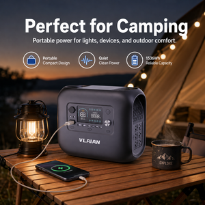 Nouvelle station d'alimentation portable pour le camping, batterie au lithium compatible avec les voitures, 1600W, charge sans fil, solaire, LiFePO4 - Product Image 4