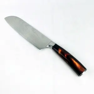 7英寸专业人体工程学手柄亚洲厨房三德厨师刀日本生鱼片刀
