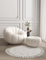 Donna Lazy Sofa, fauteuil minimaliste en velours citrouille, simple ou double, pivotant et inclinable pour balcon, mobilier de maison moderne