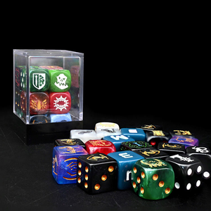 Moule <span class=keywords><strong>de</strong></span> dés polyédriques colorés <span class=keywords><strong>de</strong></span> 16 mm pour DND, impression en usine, acrylique <span class=keywords><strong>gratuit</strong></span>, dés en résine faits à la main personnalisés, cube D6 pour jeu <span class=keywords><strong>de</strong></span> table - Product Image 5