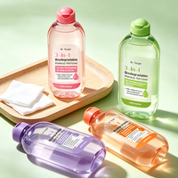 Eau nettoyante douce pour le visage, les lèvres et les cils, hydratante, démaquillante, 3 en 1, eau démaquillante biodégradable, 400 ml