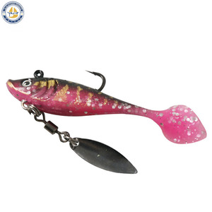 Leurre souple lesté Yajie Outdoor T-Tail 7.2g 23g 42g 65mm 11cm 13cm avec triple hameçon pour la pêche au bar - Product Image 2