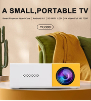 Mini Proyector Portátil JUNUO YG300, Proyector de Video LED, Duplicación de Pantalla de Teléfono, Proyector de Cine en Casa