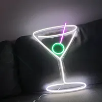 Hängende Cocktails Neonlicht benutzer definierte Martini Neon LED-Zeichen für Bar