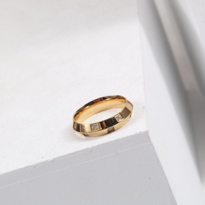 Unique Design UFO Shape <b>Crystal</b> Stainless Steel Statement <b>Ring</b> Gold Plated Zircon <b>Rings</b> for Women - Product Image 4