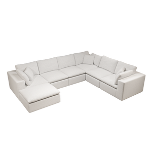 Modular Modern Square Sectional <b>Sofa</b> Set Upholstered Compressed Couch for Living Room Bedroom Apartment Villa No Assembly - Product Image 6