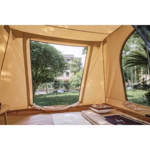 Tienda de Campaña de Lona de Algodón de Alta Calidad, Tienda de Campaña Familiar Tipo <span class=keywords><strong>Cabaña</strong></span> con <span class=keywords><strong>Arco</strong></span> Flexible, Tienda de Campaña Impermeable para Acampar al Aire Libre - Product Image 5