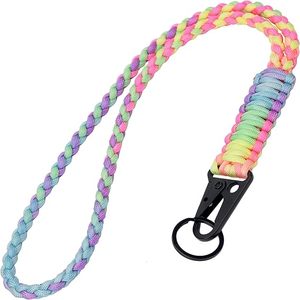 Custom Pastel Braided Mobile Phone Strap Keychain Paracord Phone <b>Lanyard</b> Wrist Strap with Clasp <b>for</b> Daily Carry - Product Image 1