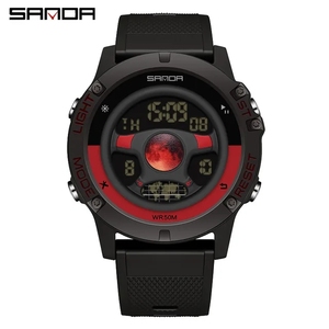 <span class=keywords><strong>Montre</strong></span> Sanda 9024 en forme de <span class=keywords><strong>voiture</strong></span> pour homme, <span class=keywords><strong>montre</strong></span> numérique LED, montres de sport de plein air, montres pour homme étanches, Relogio Masculino - Product Image 1