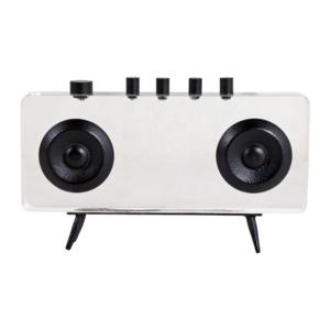 Scultura Radio in Acrilico Decorativa Moderna, Arredamento Artistico Contemporaneo per Casa, Ufficio e Soggiorno - Product Image 1