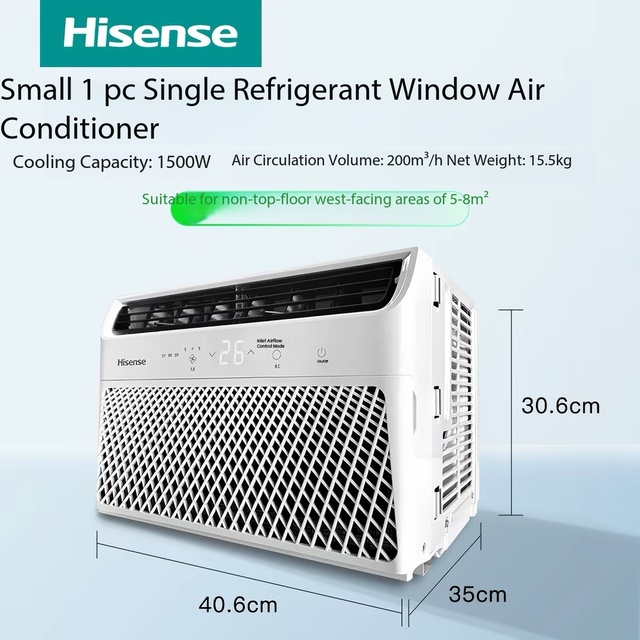 Window Air Conditioner 6000BTU, 8000BTU,10000BTU and 12000BTU Portable Energy Saving Ultra Quite Remote Control