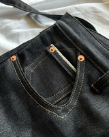 Pantalon en jean pour hommes avec boucle arrière personnalisée coupe droite ample et détendue pantalon en jean japonais original à fond de cloche vintage