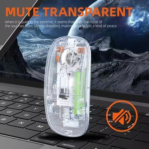 New Dual Chế Độ USB 2.4Ghz Không Dây Trong Suốt Pha Lê Chuột Có Thể Sạc Lại Cho PC Máy Tính Xách Tay Máy Tính Bảng Văn Phòng Nhà Cho Chơi Game 3D Phong Cách - Product Image 6