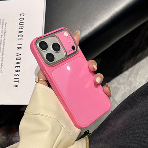 Coque de téléphone en verre avec cadre d'appareil photo dégradé pour iPhone 17 16 15 14 Pro Max, avec lentille électroplaquée et dos coloré - Product Image 5