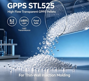 GPPS GP525 Virgin Plastic Pellets Injection Molding Grade High Transparency Food Contact UL 94HB Flame Retardant <b>Polystyrene</b> - Product Image 5