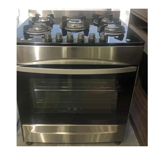 직업적인 가스 범위 76cm 부엌 요리 기구 유리 작동 정상을 가진 자유로운 서 있는 요리 기구 오븐