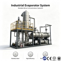 Évaporateur multi-effets personnalisé, capacité d'évaporation de 500 kg/h à 20 000 kg/h, en acier inoxydable 304 ASME, certifié CE pour usage industriel