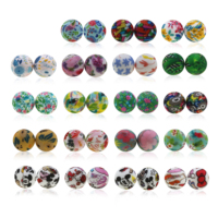 Multi Designs Tournesol Marguerite Ondulée Note de Musique Léopard Vache Oiseaux Imprimé Perles en Silicone 15MM