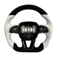 Volant personnalisé en fibre de carbone véritable avec LED pour Dodge Charger Challenger 2015+ Jeep Grand Cherokee Trackhawk SRT