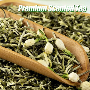 Thé vert biologique mélangé au jasmin, thé en vrac premium pour la santé, thé fleuri en boîte, floral et onctueux - Product Image 3