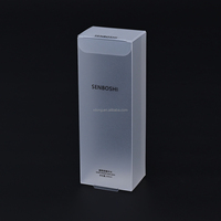 Boîte d'emballage personnalisée en plastique PP transparent givré pour rouge à lèvres, crème pour le visage et huile essentielle, avec matériaux recyclés, tailles sur mesure