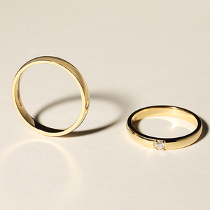 Anillo de Diamante Cultivado en Laboratorio con Piedra Moissanita de Oro de 14k de Nuevo Diseño, Anillo de Pareja para Enamorados - Product Image 3
