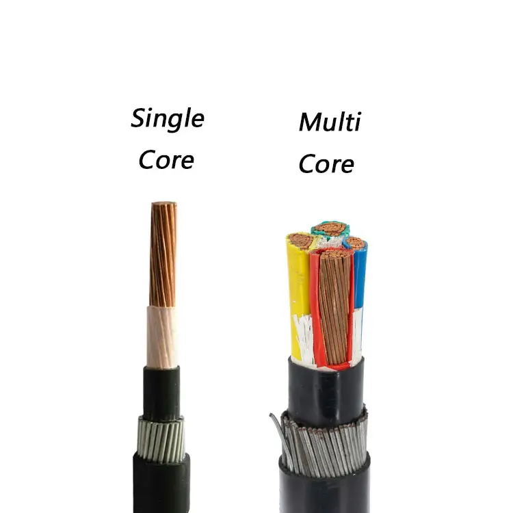 Kabel daya lapis baja tunggal, kabel daya 10mm 16mm 25mm 35mm 50mm 70mm 95mm 120mm 150mm 185mm XLPE Multi Core SWA harga murah