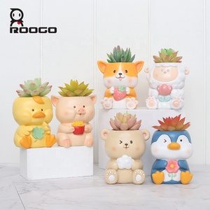 Maceta <span class=keywords><strong>de</strong></span> resina con dibujos <span class=keywords><strong>de</strong></span> animales para decoración <span class=keywords><strong>de</strong></span> escritorio y jardín, maceta <span class=keywords><strong>de</strong></span> flores <span class=keywords><strong>de</strong></span> estilo Animal para todas las <span class=keywords><strong>cosas</strong></span> bonitas, para suculentas y bonsái, venta al por mayor - Product Image 6