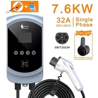 feyree Wallbox 7kW Pengisi Daya EV GB/T 20234 Tahan Air IP65 WIFI APP RFID Jadwal Pengisian Daya Stasiun Pengisian Daya AC Rumah